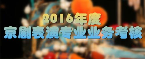 操死你骚逼视频网国家京剧院2016年度京剧表演专业业务考...